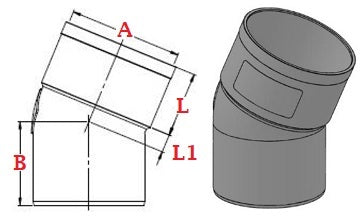 Dimensions coude 22 PVC male femelle