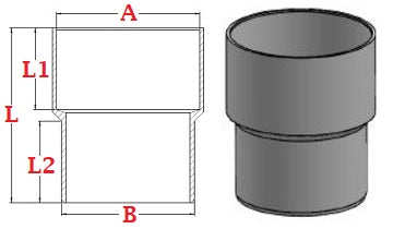 Dimensions manchon de réparation pvc