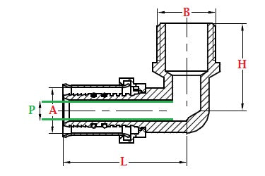 Dimensions raccord multicouche coude mâle