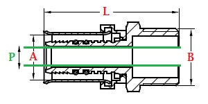 Dimensions raccord multicouche a sertir mâle