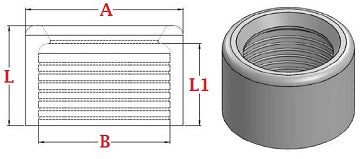 Dimensions réduction pvc incorporée