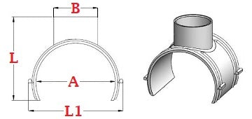 Dimensions selle de branchement PVC