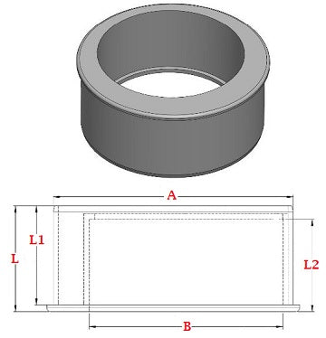 Dimensions tampon 1 trou pvc