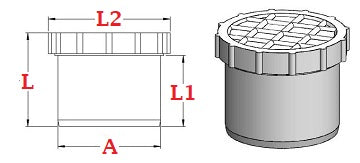 Dimensions tampon de visite PVC