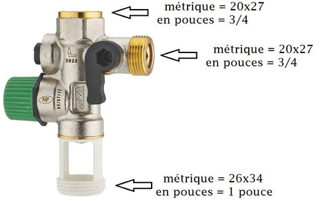 Extension filetage de robinet - 5/8 - 150 mm