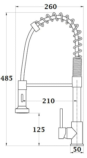 Dimensions mitigeur évier BAYA