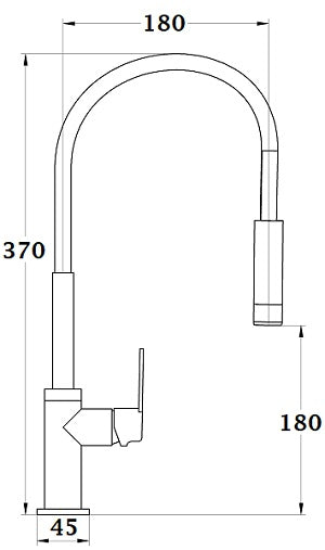 Dimensions robinet de cuisine KONCERTO