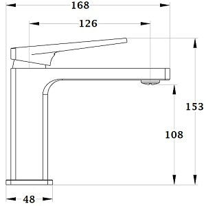 Dimensions mitigeur lavabo ORIAN by eurosanit