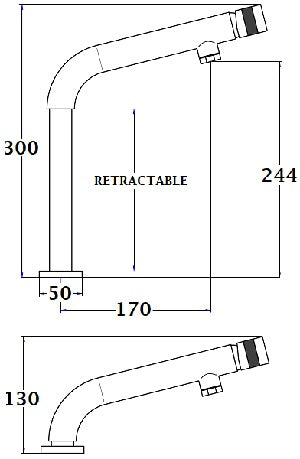 Dimensions robinet encastrable SALTA