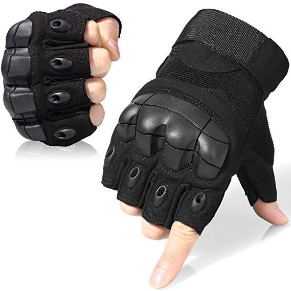 black finger gloves