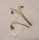 Embroidered snowdrops