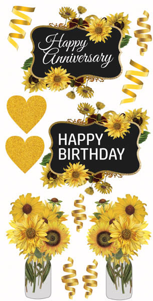 Sunflowers Flashes Happy Birthday and Happy Anniversary – Yippee Yay