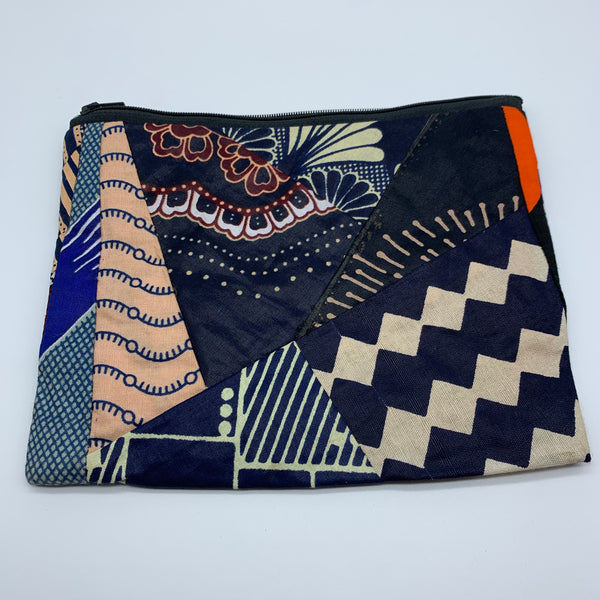 African Print Zoba Zoba Make Up Bag/ Pouch-L Multi Colour 2 - Lillon Boutique