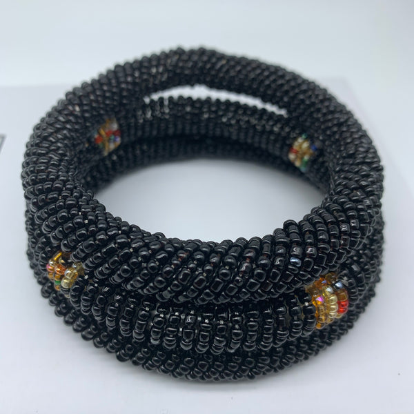 Beaded Bangle-Black and Multi Colour Variation - Lillon Boutique