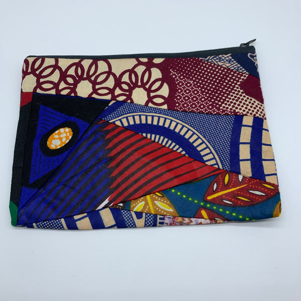 African Print Zoba Zoba Make Up Bag/ Pouch-L Multi Colour 3 - Lillon Boutique