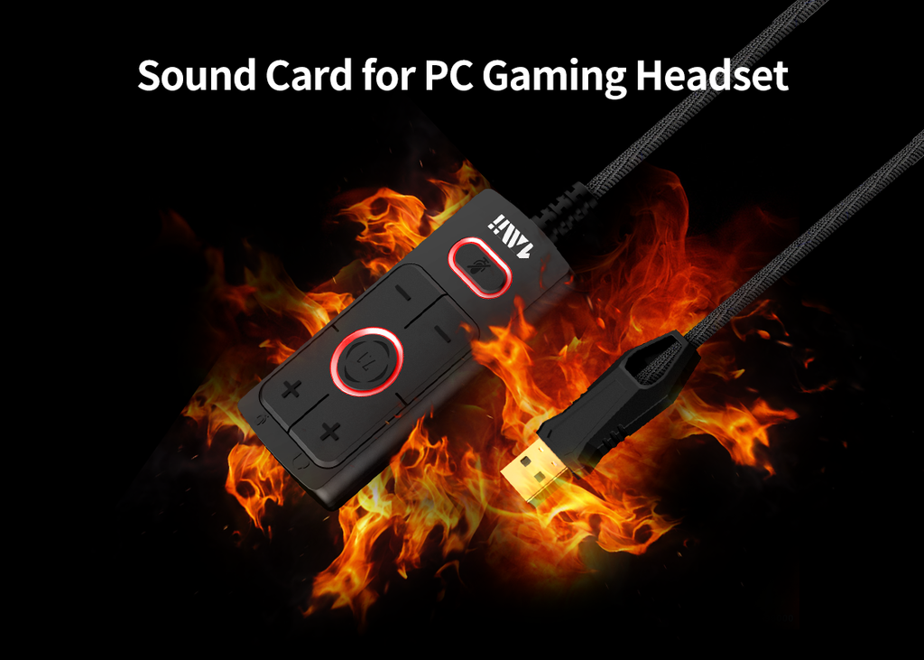 1Mii 7.1 Surround Sound Card Audio Adapter for PC Gaming Headset
