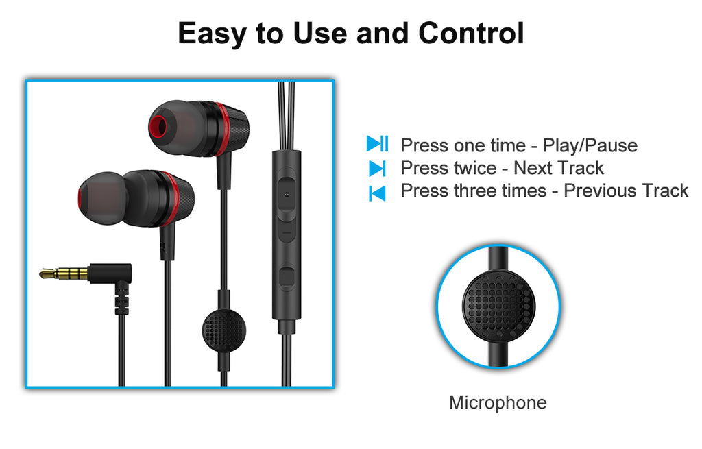 Easy to use and control Ankbit E100pro in-ear earbuds - 1mii.shop