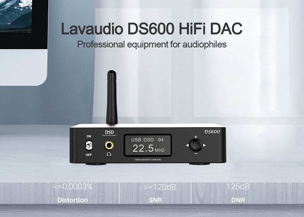 1Mii DS600 USB DAC HiFi, receptor Bluetooth para estéreo doméstico LDAC  AptX HD, amplifica