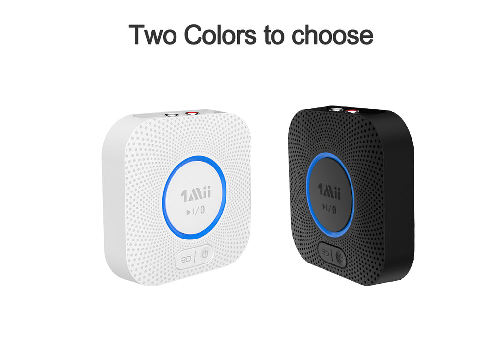 two colors of 1Mii B06 Wireless Bluetooth Receiver