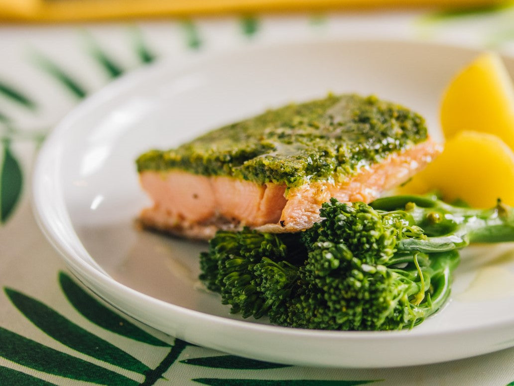 Salmon with Honey Nut Crust