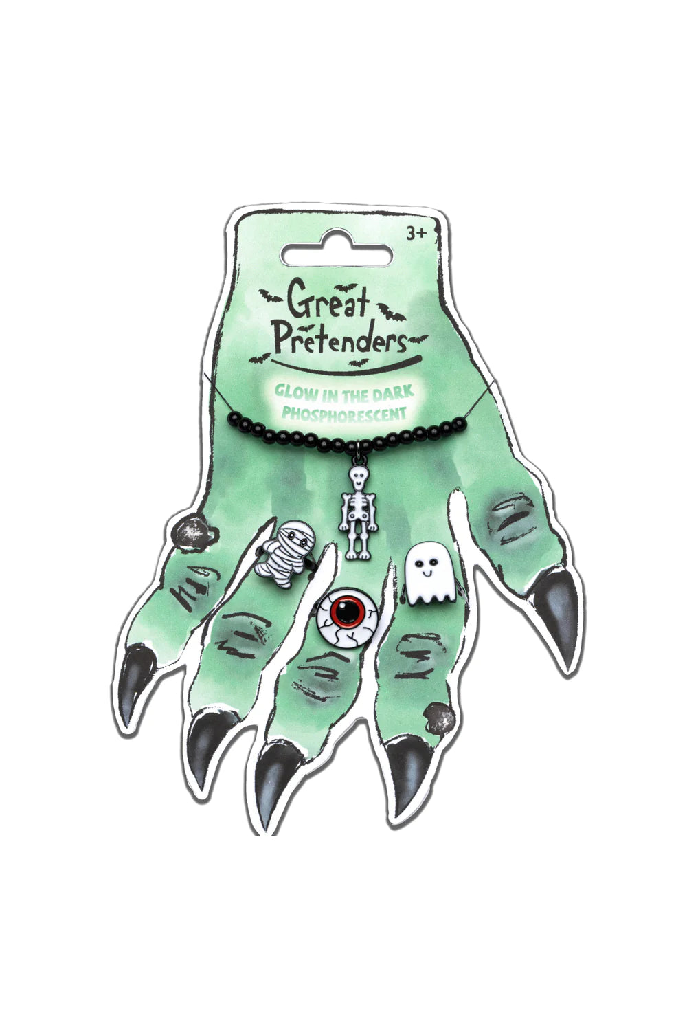 Witch Hand Ring Card with 3 Rings & Bracelet