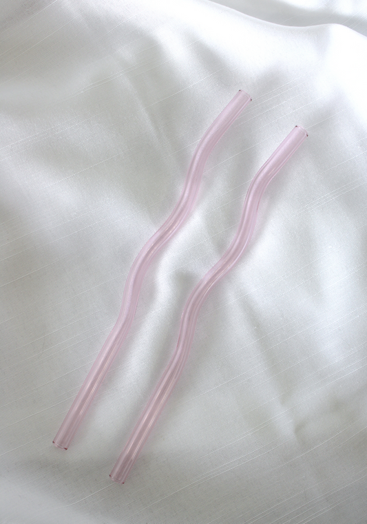 Pink Squiggly Reusable Glass Drinking Straw – Emily Paige CO