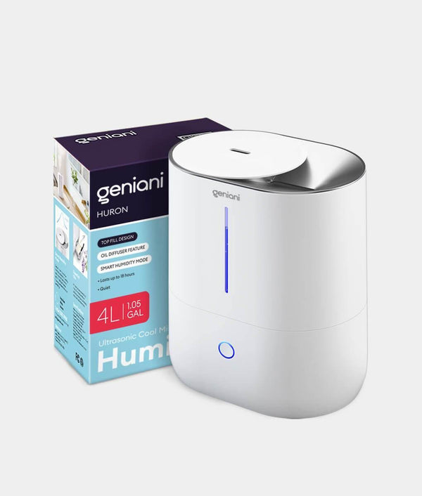 GENIANI Mini Cool Mist Humidifiers for Bedroom - Small Car Humidifier,  250ml (Gray) 