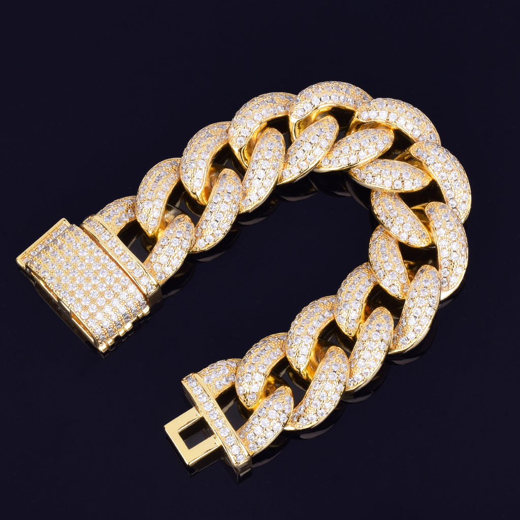 23mm 18k Gold Plated Miami Cuban Link Bracelet – eGen Club