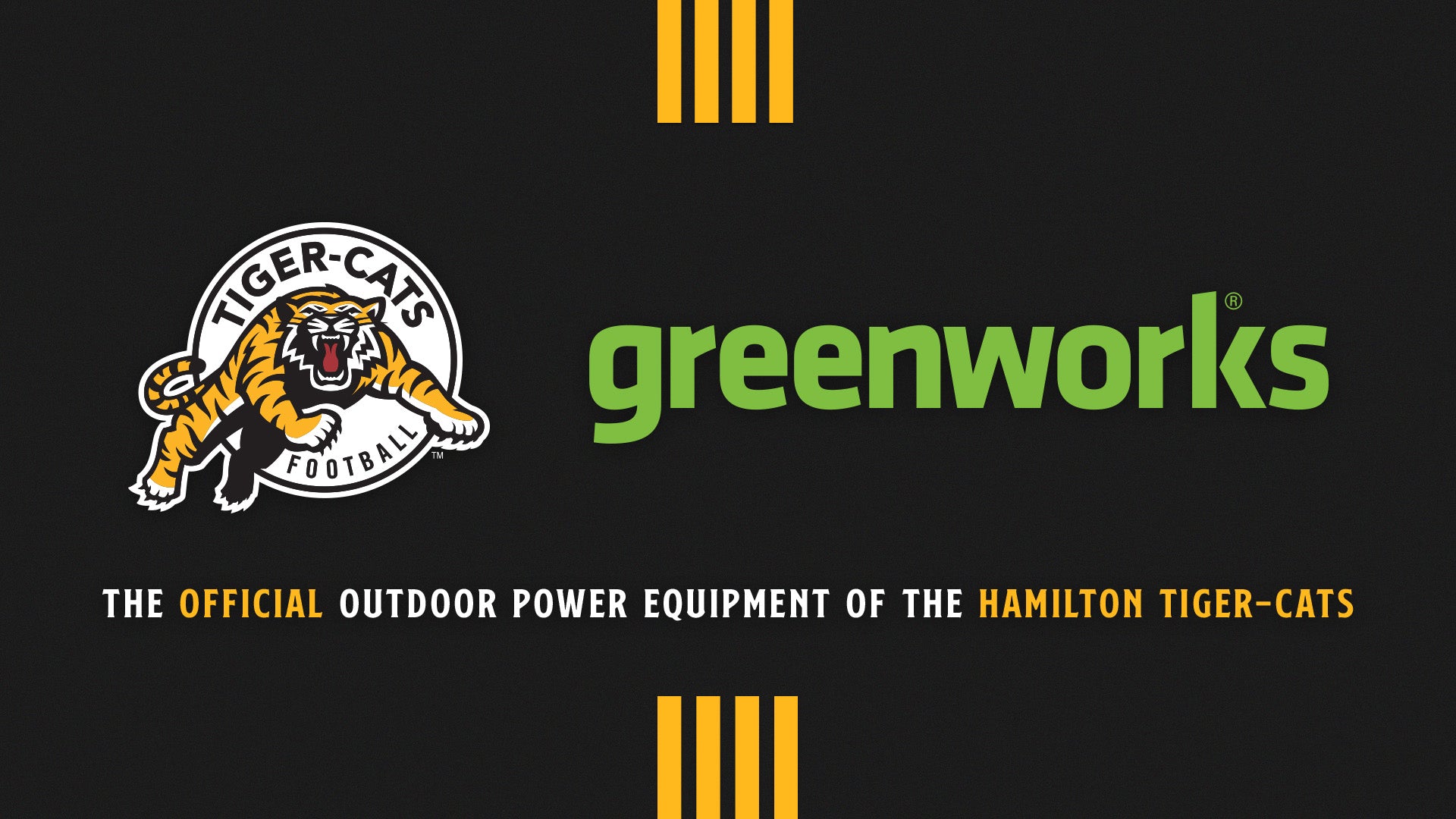 Les Tiger Cats de Hamilton se sont associés à Greenworks Tools Inc.