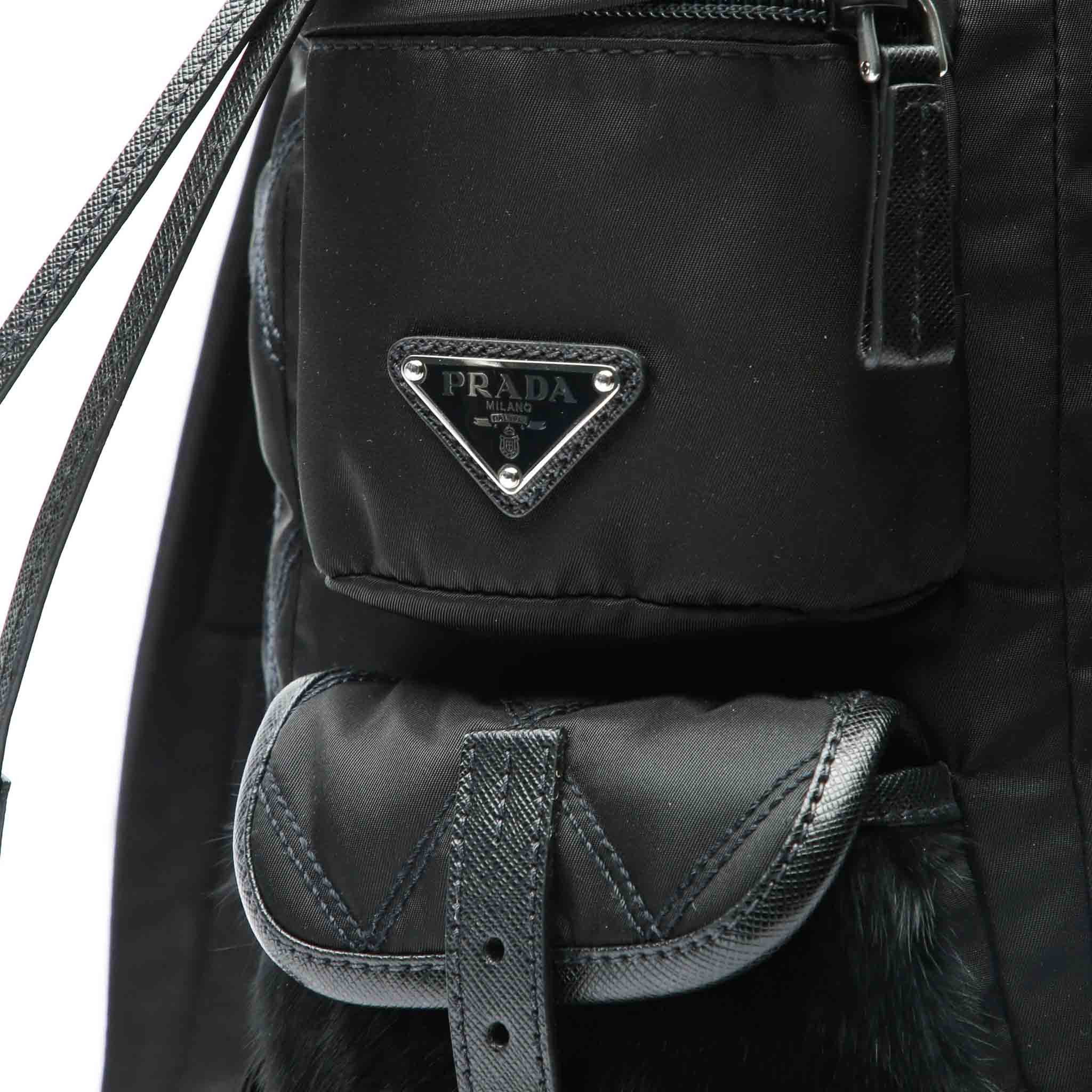 Prada Black Multi Pocket Backpack