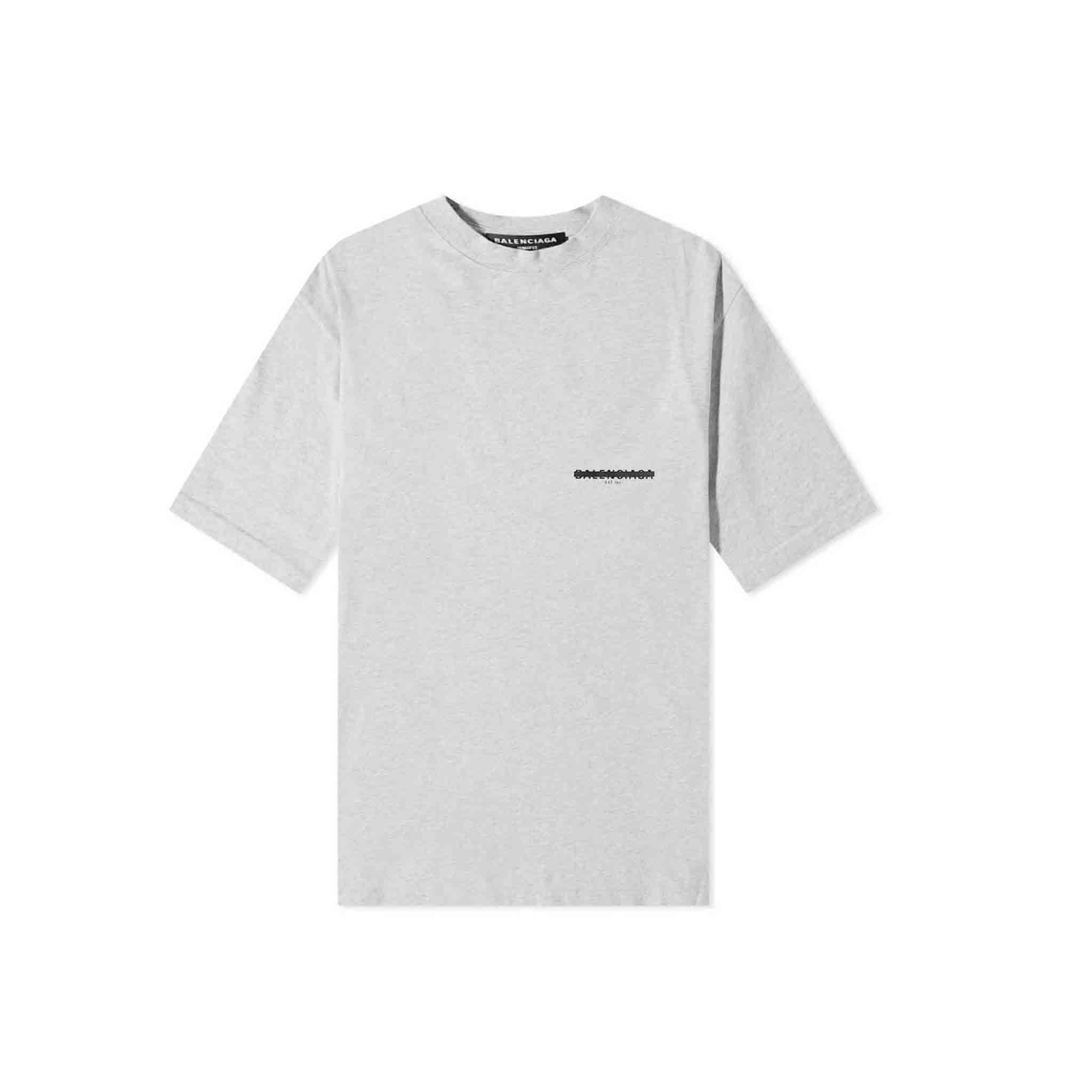 Balenciaga Back Logo TShirt Grey  Esquire Clothing