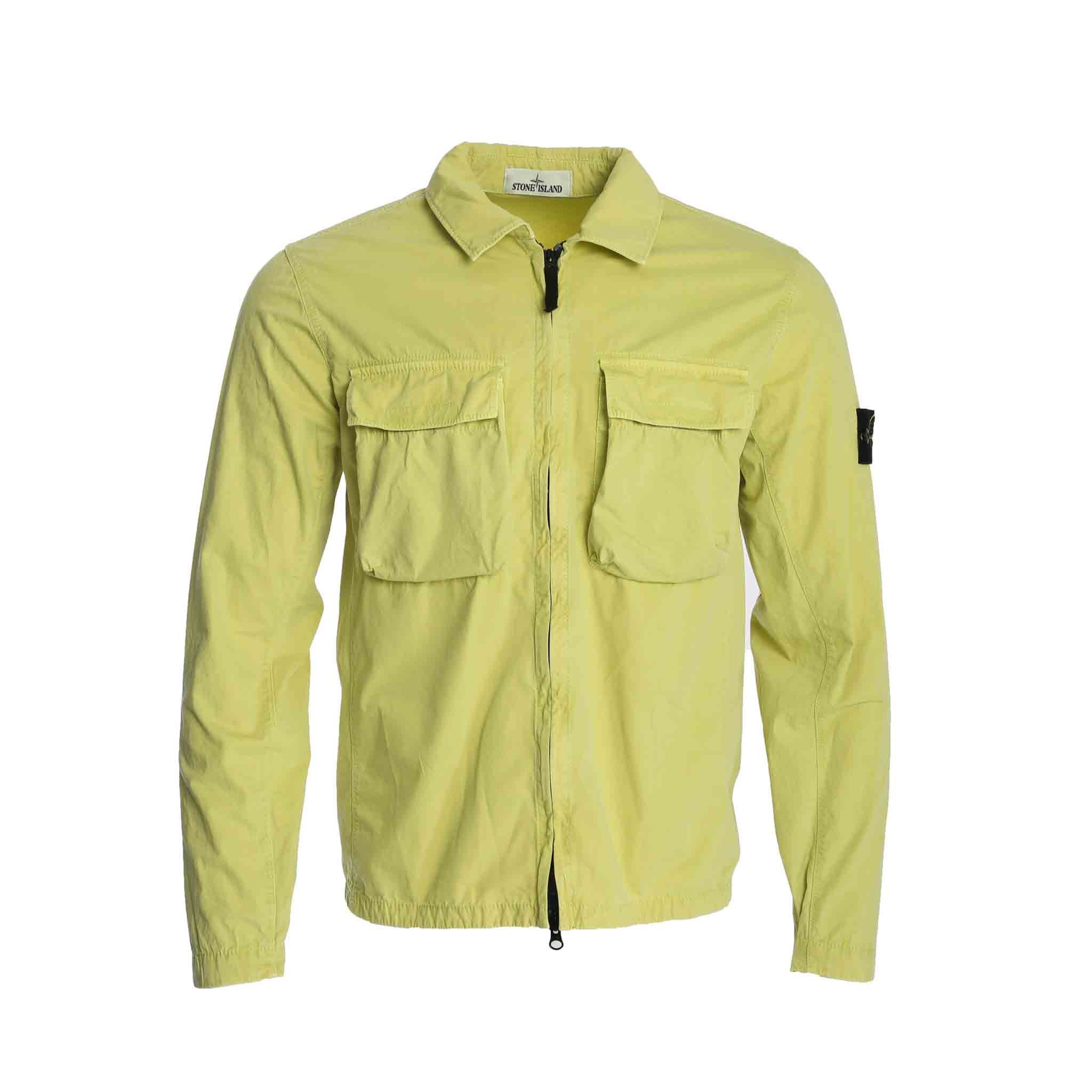 lemon stone island overshirt