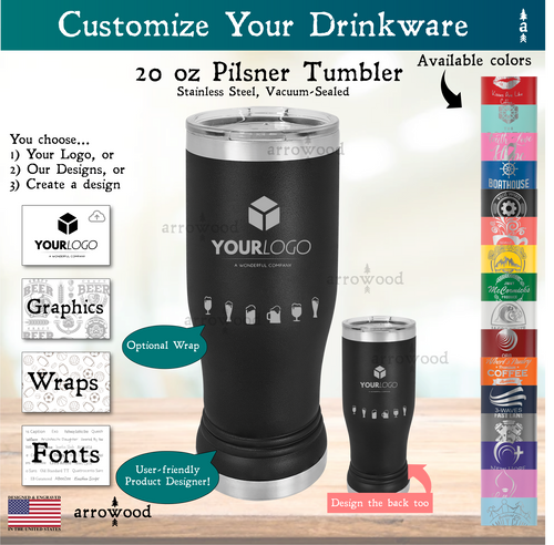 20oz Stainless Steel Coffee Tumbler for Laser Engraving