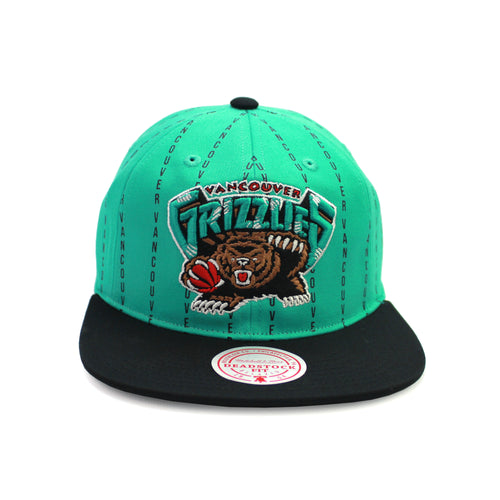 Vancouver Grizzlies NBA Team side Fitted HWC NBA Mitchell & Ness Teal/black  hat