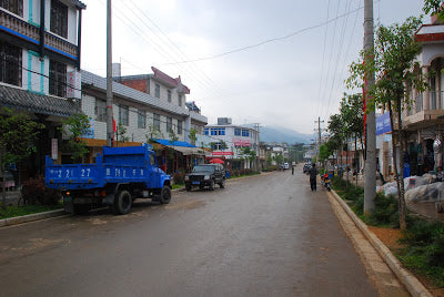 Yiwu town's main road