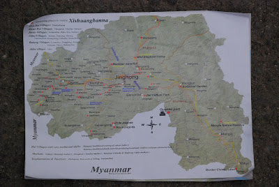 English Treasure map of XiShuangBanna
