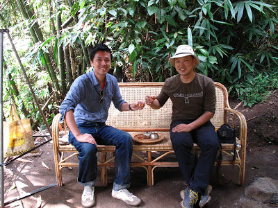 Drinking cha gao with Chong Kwongwon, Nannuo, October 2011
