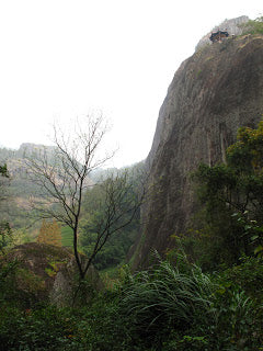 Climbing up the cliffs of Wuyishan