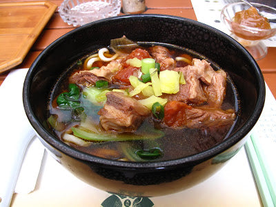 Puer infused beef brisket noodles at TenRen teahouse - delicious!