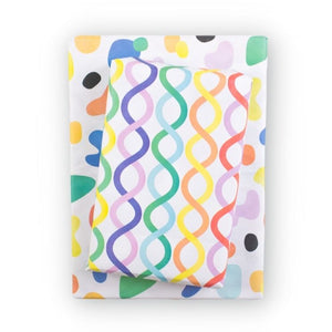 BLOBS & SPIRALS WRAPPING PAPER-Gift Wrap-WRAPPILY-Coriander
