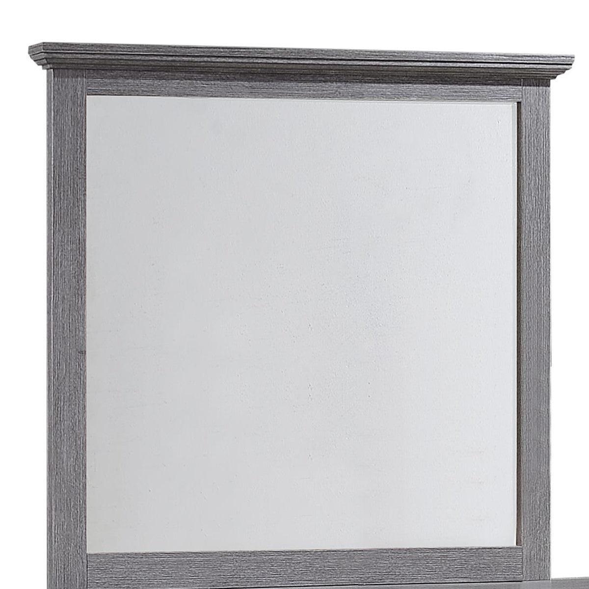 Weathered Gray Crown Mark Sarter Mirror B4760-11