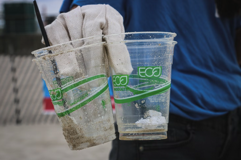 'Eco-Friendly' Cups in Trash