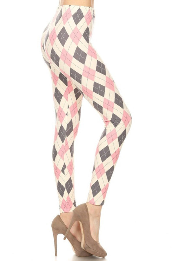 Multi Pink Plaid Design Leggings – Niobe Clothing