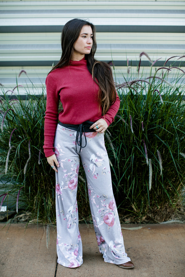 Charcoal Roses Casual Lounge Pants – Niobe Clothing