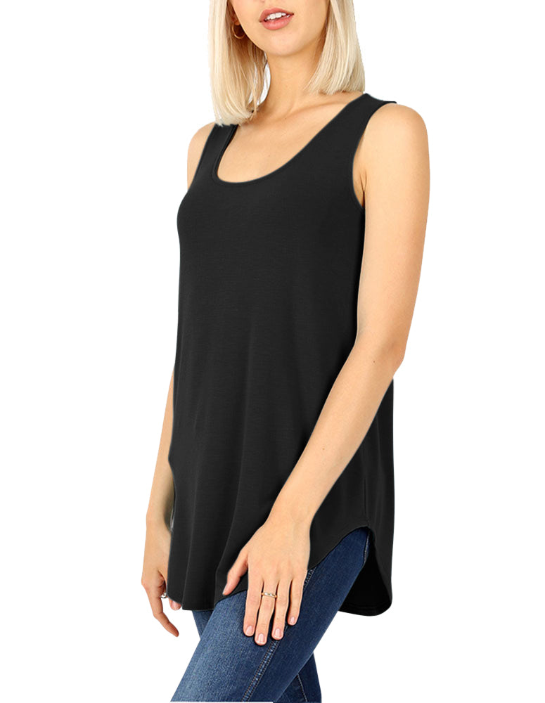 Sleeveless Round Neck Relaxed Fit Tank Top – Niobe Clothing