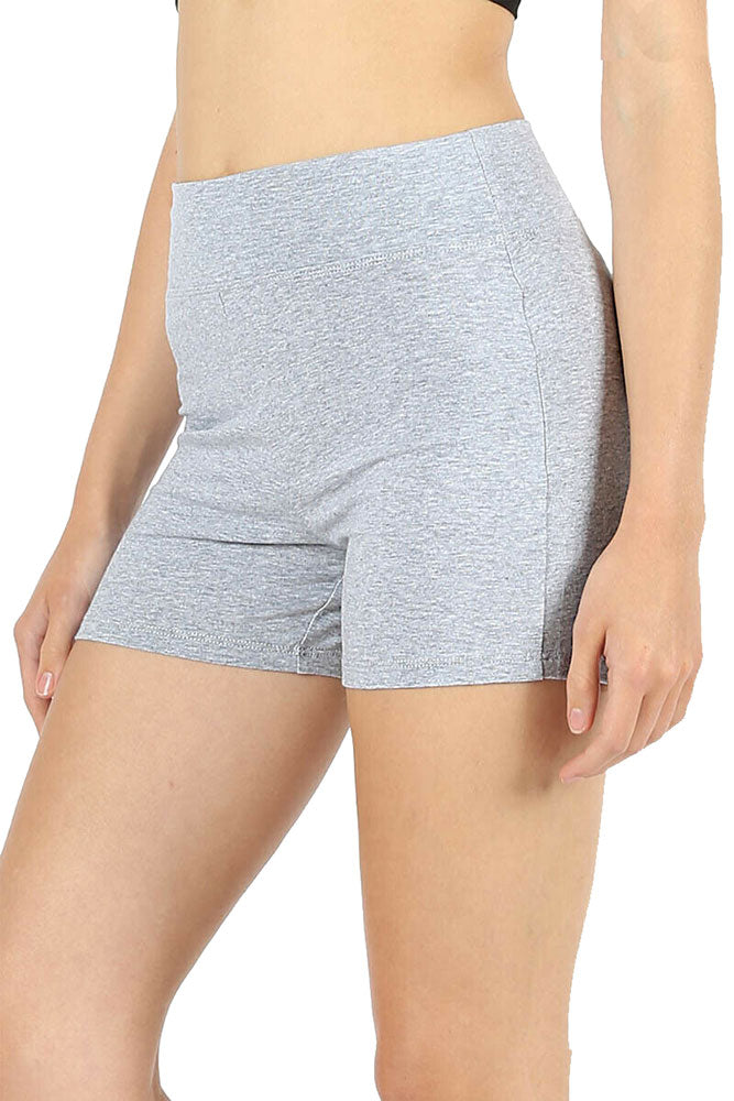 thick cotton biker shorts