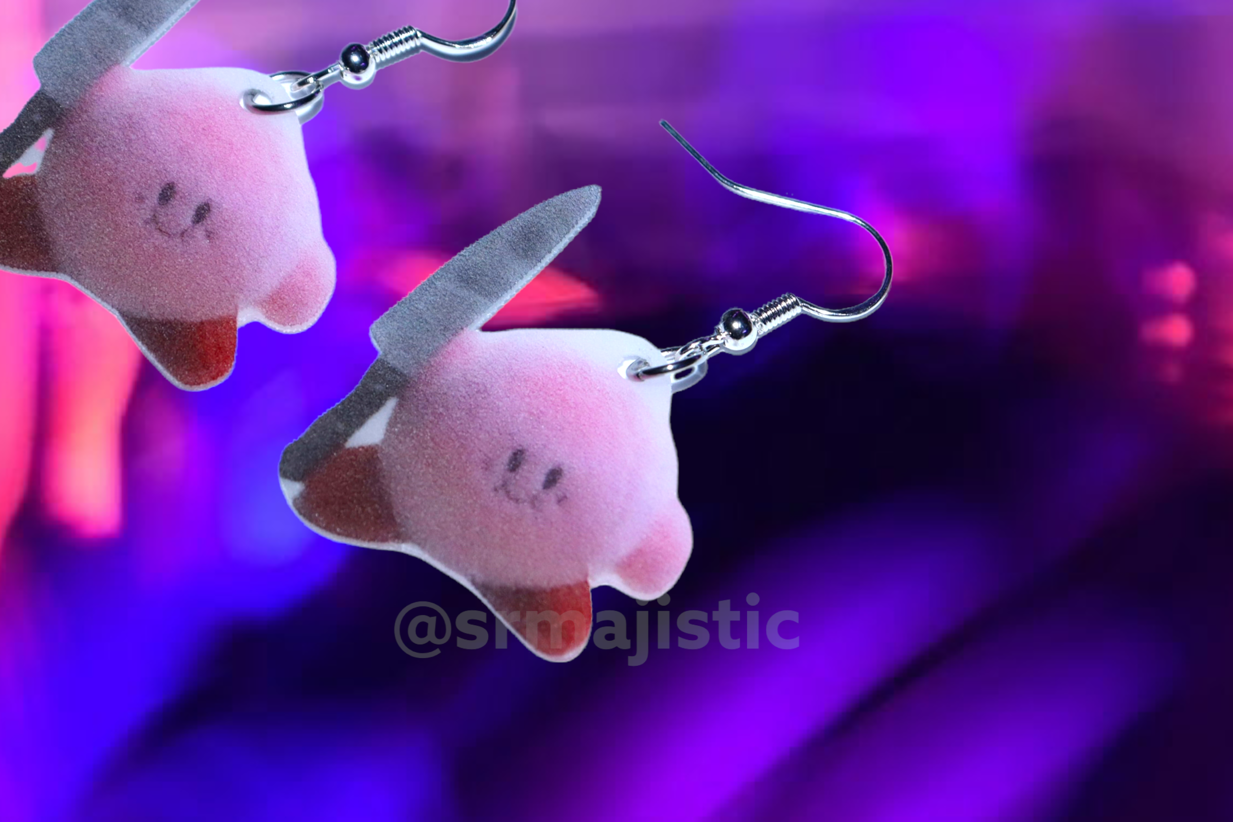 Kirby with a Knife Meme Handmade Earrings! – Sam Makes Things