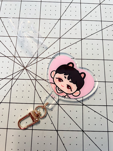 Do acrylic charms have protective film and/or laminate?