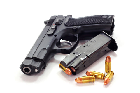 pistol and bullets for safes