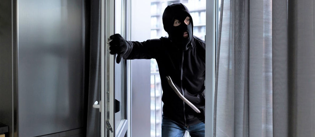 burglar entering a house